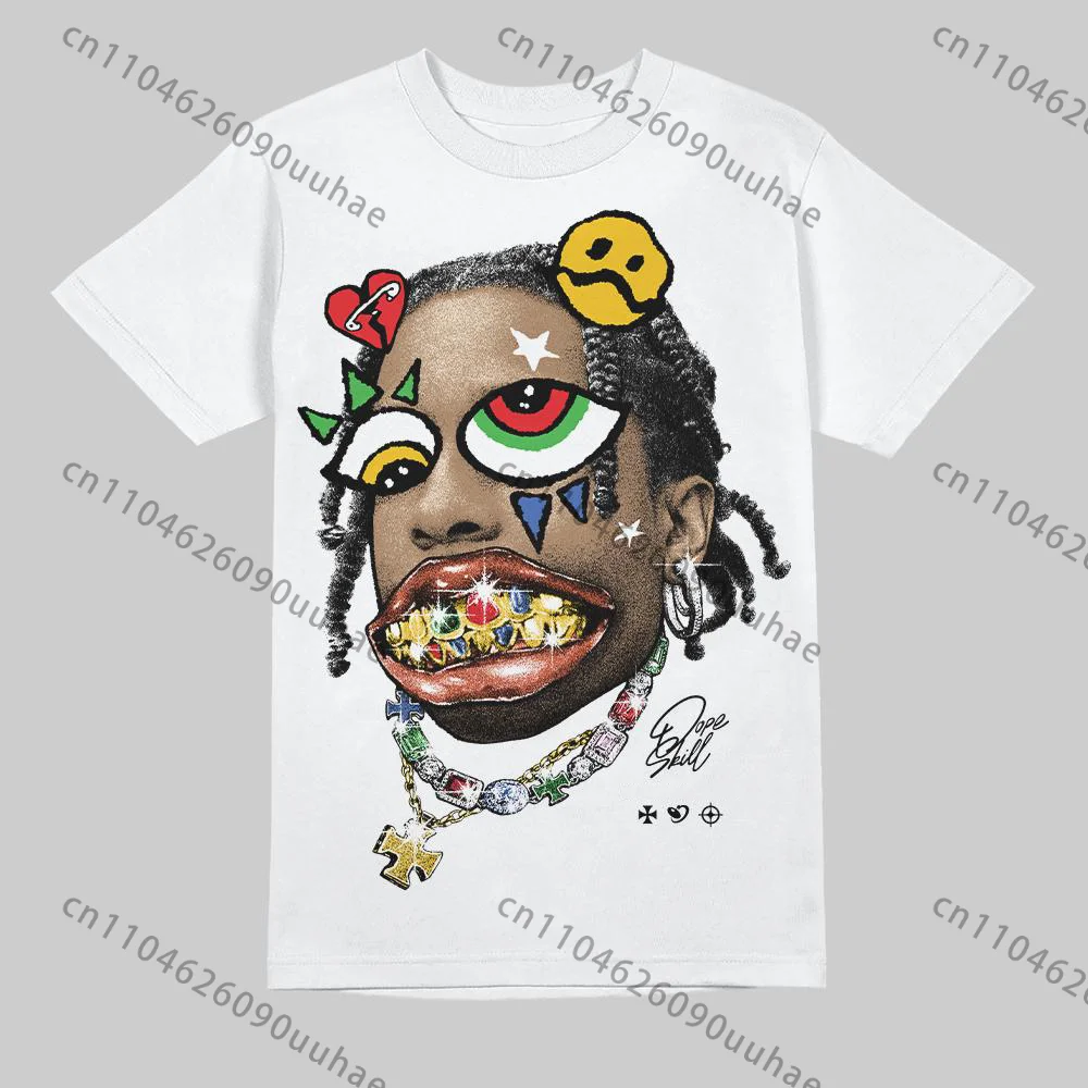 

Hip Hop Vintage T Shirt ACID Graphic Printing T Shirts Men Clothing Fashion Casual Breathable Quick Drying Trendy Tops Tees