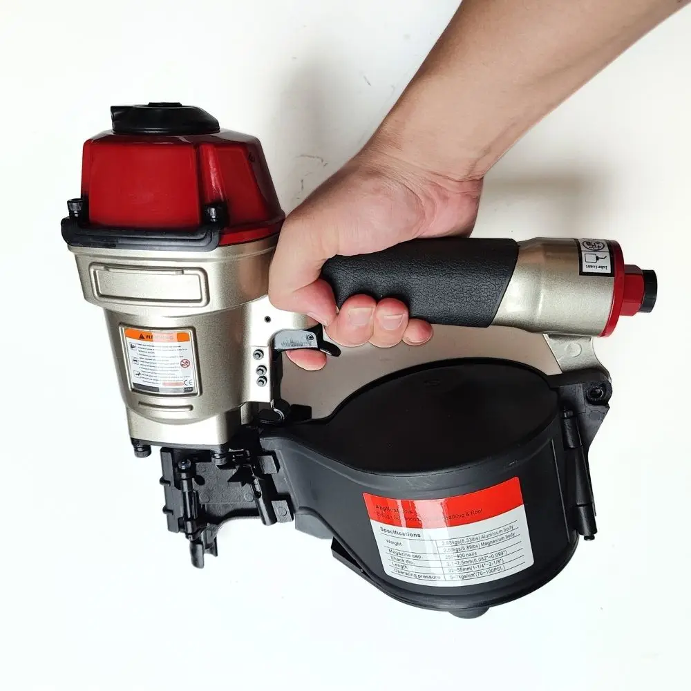 Imagem -06 - Industrial Air Coil Nailer para Paletes Cercas Pneumático Pistola de Pregos Heavy Duty Telhado Profissional Max Design Cn55