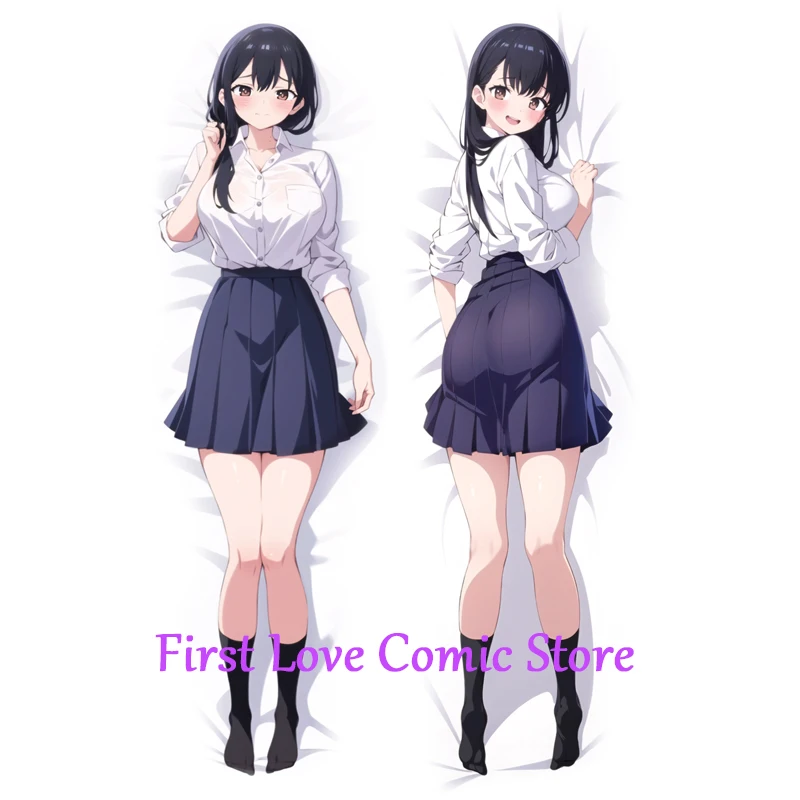 Anime Anna Yamada School Uniform Dakimakura Pillow Case Otaku Waifu Bedding Hugging Body Throw 2-sided Print Pillow Cover