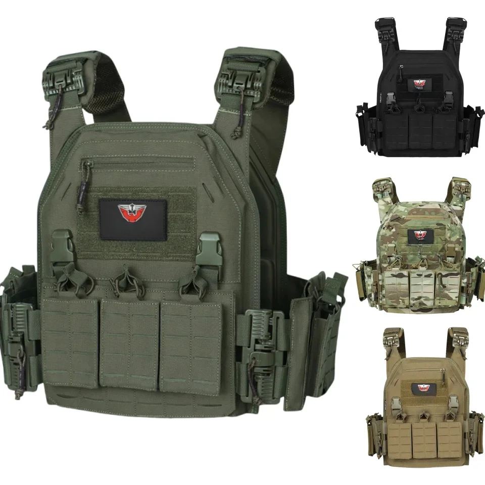 Kamizelka Ranger Green Plate Carrier Tactico z szybkozłączką Security Molle Chaleco Tactico Bandolier Laser Cut Vest — zdjęcie 2