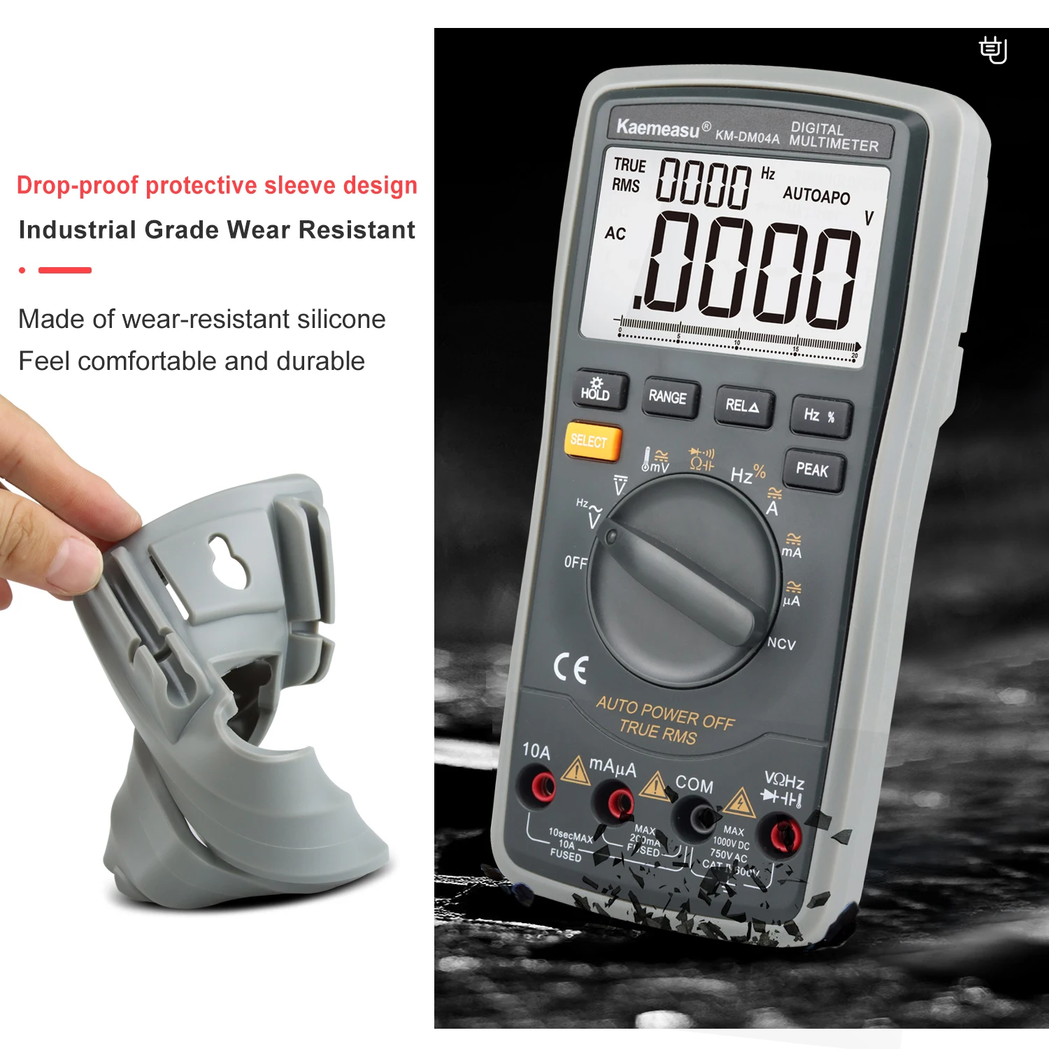 Imagem -06 - Kaemeasu-multímetro Digital com Bar Analógico Duty Cycle Tester True Rms Tensão Corrente hz Ohm Contagem Km-dm04a