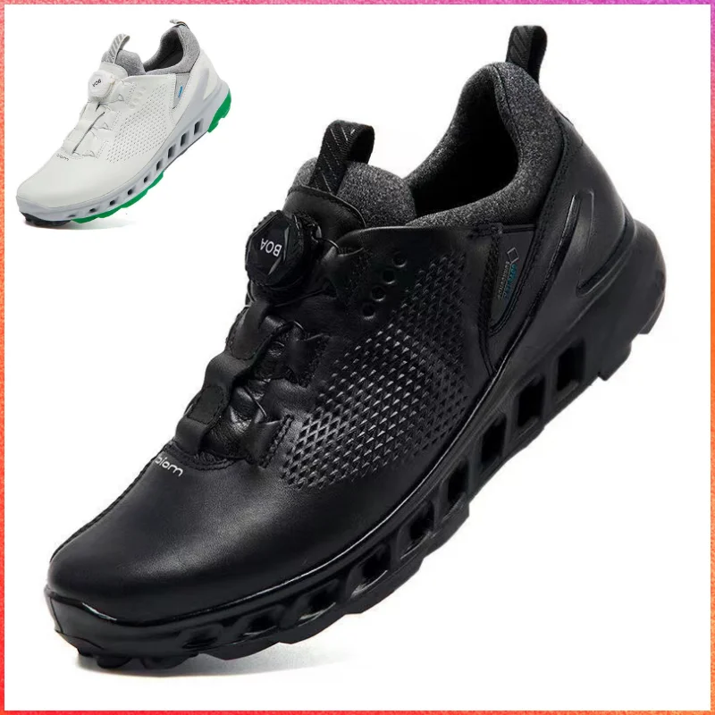 Professional Women Golf Shoes Spikless Shoes Size 39-44 Quick Lace Men Leather Golf Sneakers Non-slip Men's Outdoor Sports Shoes