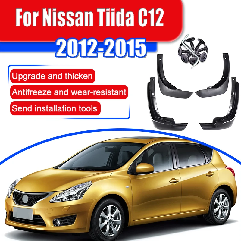 

For Nissan Tiida C12 2012 2013 2014 2015 Car Accessories Mudguard Mud Flaps Guard Splash Flap Mudguards Fender Front Rear Parts