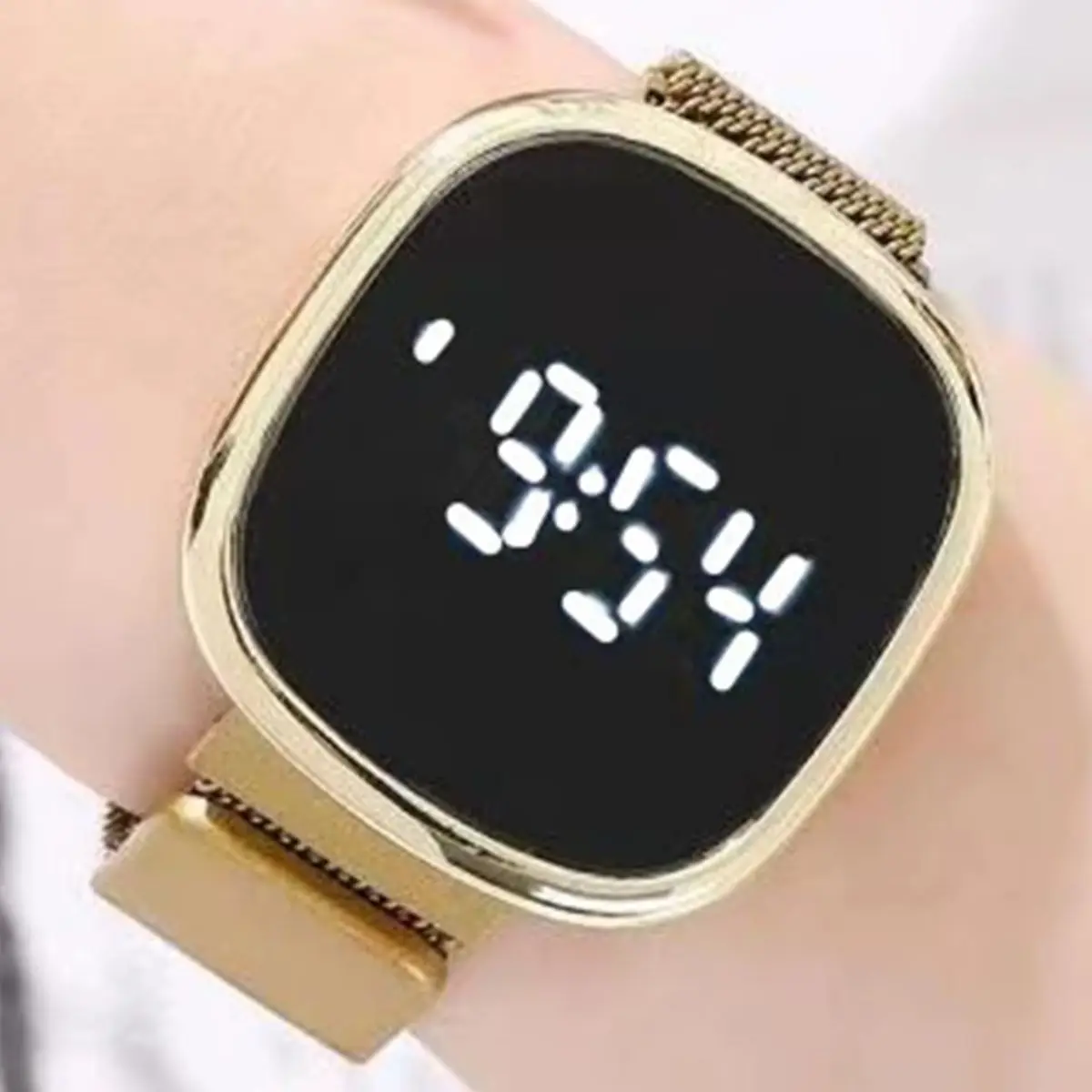 6-Piece Set, Elegant and Fashionable Square Electronic Watch for Women Paired with Exquisite Jewelry Set, Stylish and Versatile, Romantic and Charming, Women's Wristwatch, Exquisite Accessory for Banquets, Gatherings, and Parties, Holiday Gift.
