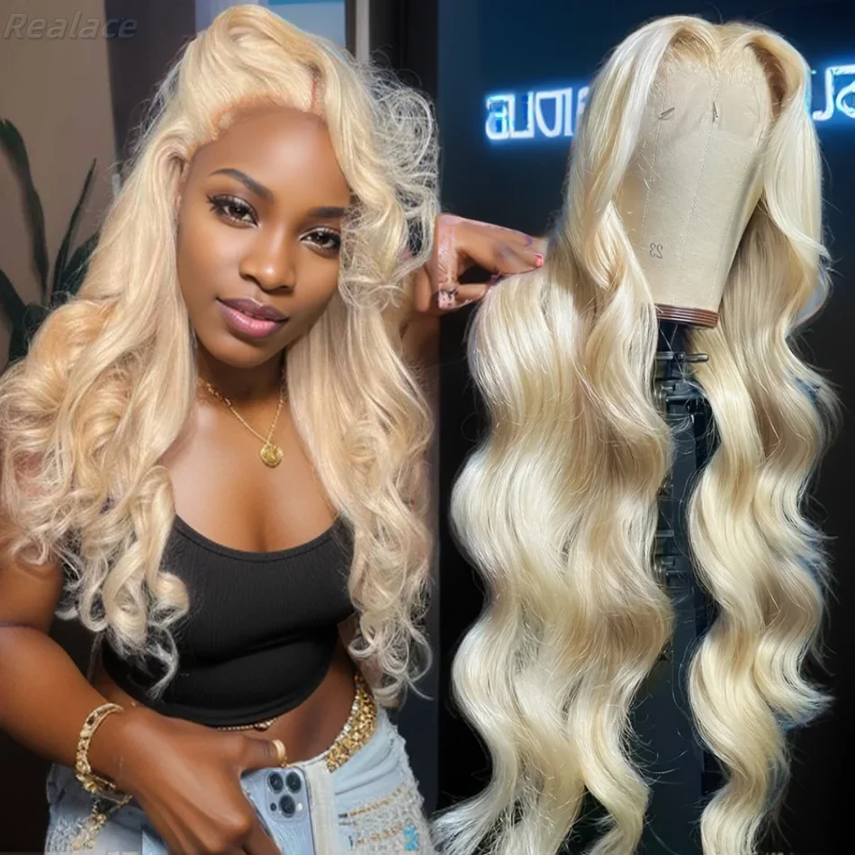 

613 Honey Blonde Body Wave HD Lace Frontal Human Hair Wig 30 Inches 13x6 Front Curly Wigs Cheap Brazilian Wig on Clearance Sale