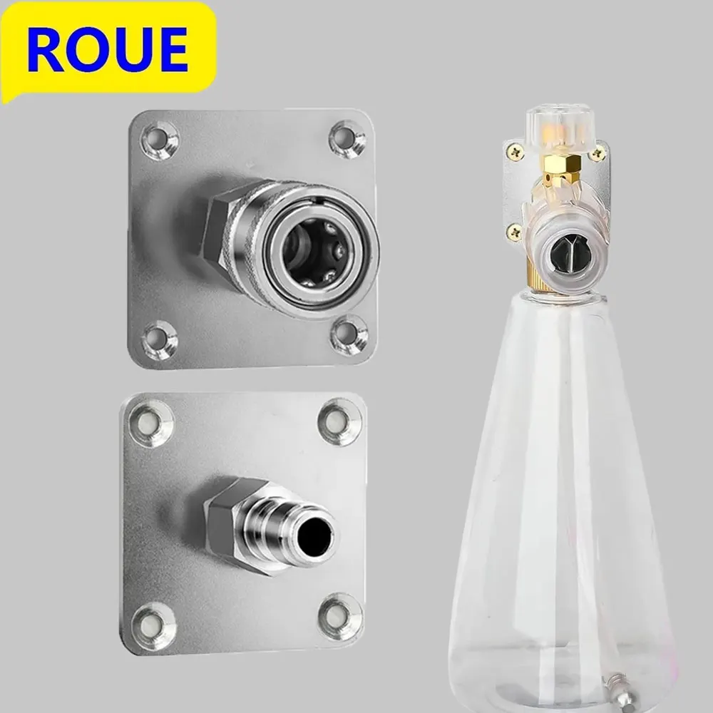 Foam Cannon Nozzle Water Gun Holder Wall Mountable Pressure Washer Accessories Storage Rack Stainless Steel 1/4 Quick Connector