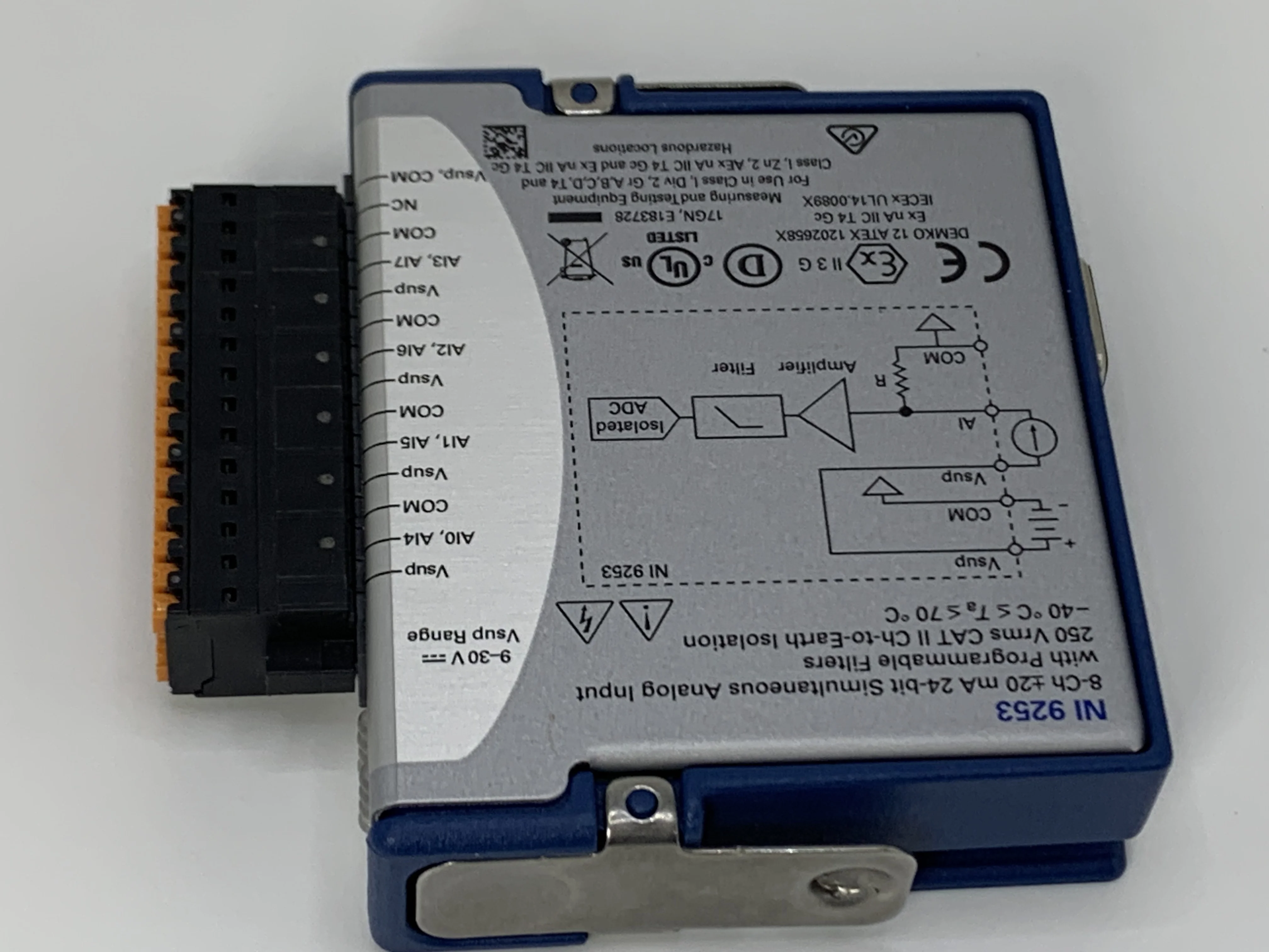 NI 9253 785989-01 50 kS/ s/ CH, ±20 mA, 24-bit, 8-channel C series current input