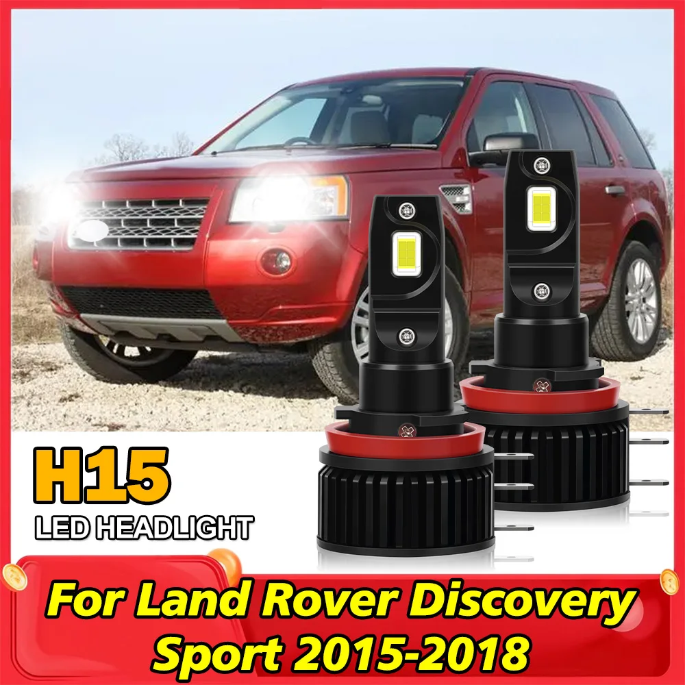 

H15 LED Bulbs High Beam DRL Headlights Kit 120W 6000K 10000LM Daytime Running Lights For Land Rover Discovery Sport 2015-2018
