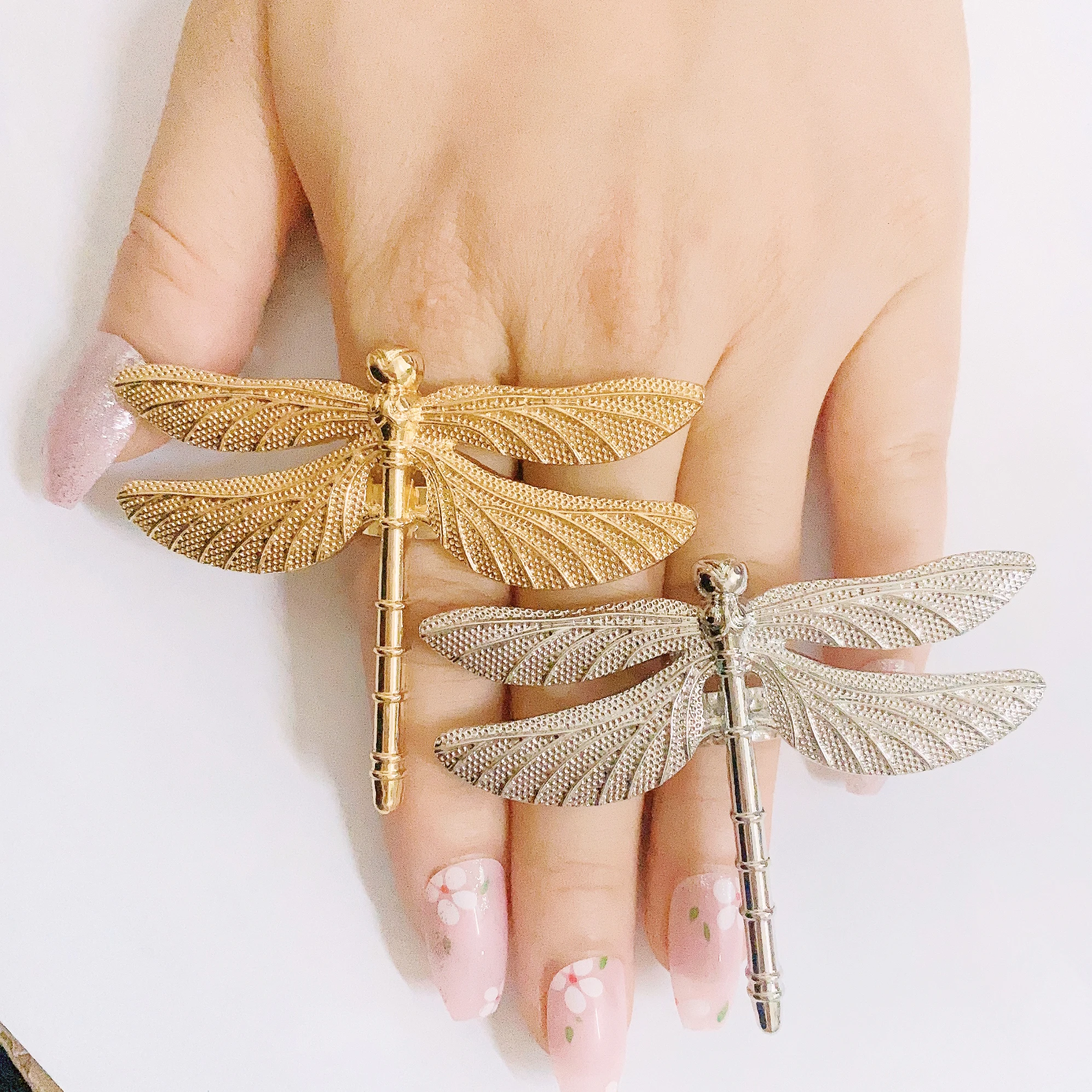 Big Gold Plated Adjustable Ring & Assorted Elements Jewelry Set