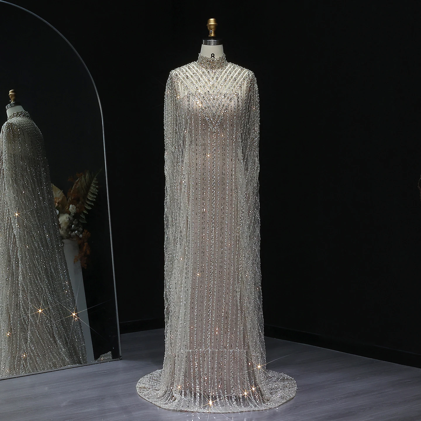 Sharon Said Glamorous Dubai Caftan Abaya Kaftan Evening Dress 2026 Elegant  Wedding Formal Party Cape Gowns SS691 Customized - AliExpress 320