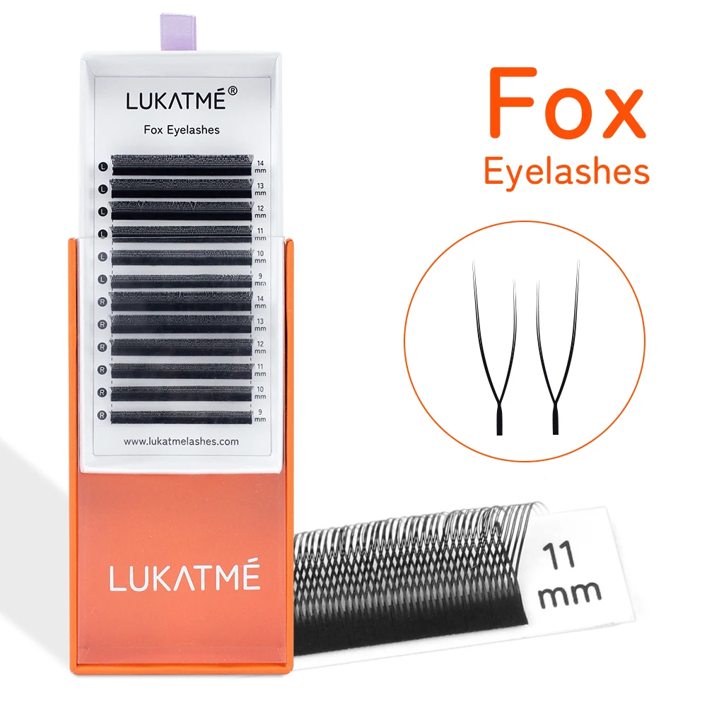 

LUKATME Fox U Shaped YY Eyelashes Premium PBT Fox UU Lash Extensions Ultra Soft False Y Eyelashes