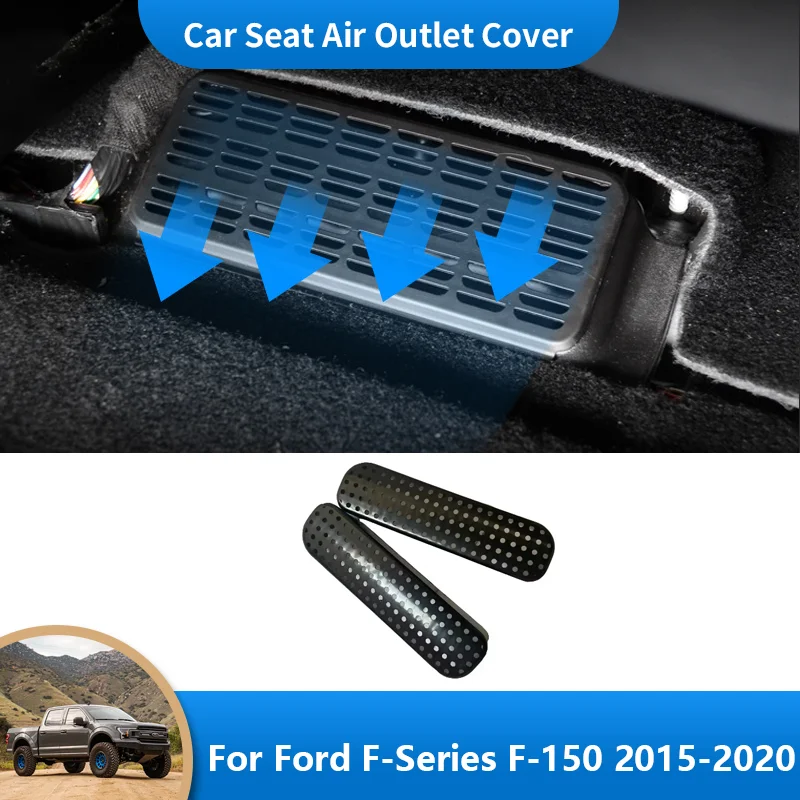 

Car Air Vent Cover Protector Under Seat Air Conditioner Duct Outlet Guards Accessories for Ford F-Series F-150 Lobo 2015~2020