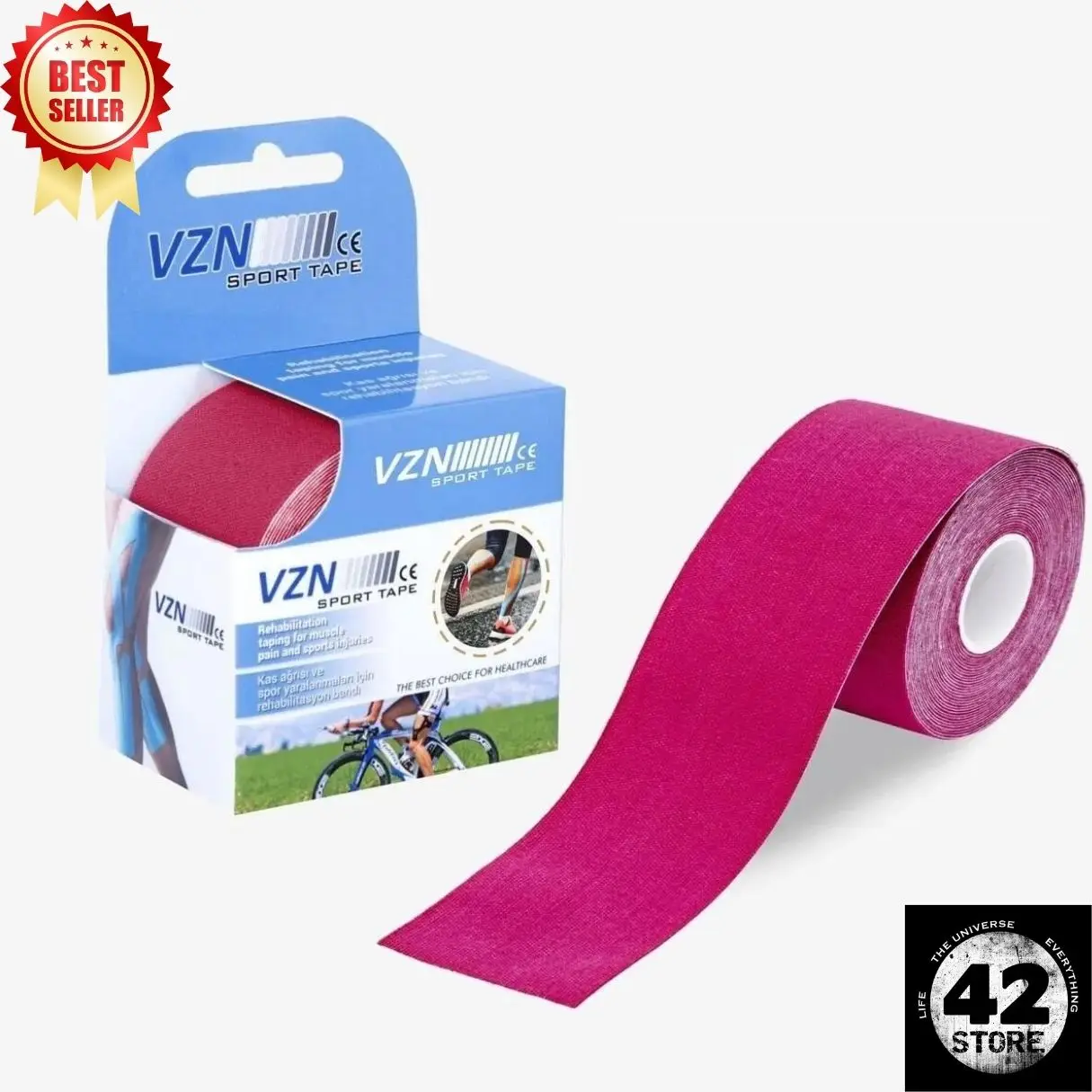 

Kinesiology Pain Tape for Athletes / All Sport 5 Cm X 5 M Pink VZN