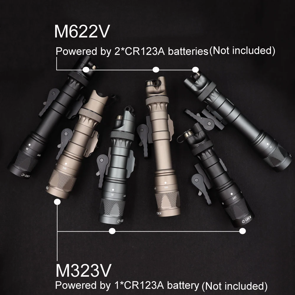 IR Light Scout Light M622V M323V IR Illuminator & LED White Light 500 Lumens Dual Output w/ ADM QD Mount Infrared Lighting