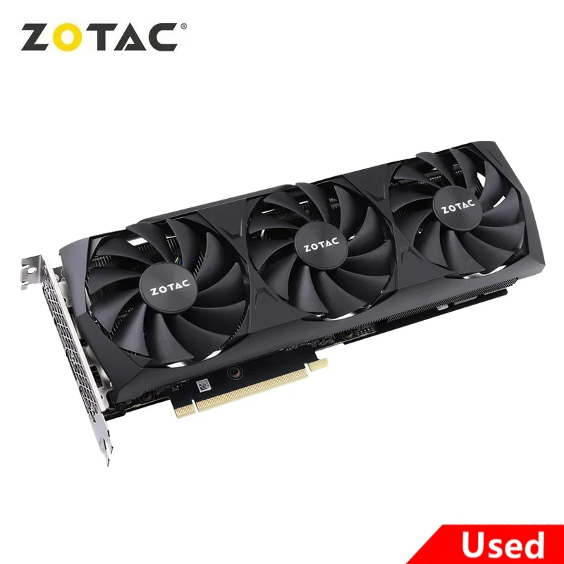 بطاقات فيديو Zotac-GeForce RTX 3070-8GD6 ، بطاقة رسومات GPU 8GB ddr6 ، 256bit GPU ، مستعملة