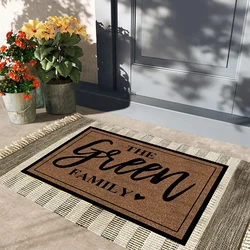 Personalized Family Name Custom Doormat Rubber Floor Door Mat Customize Wedding Rug tapis de prière personnalisé prénom
