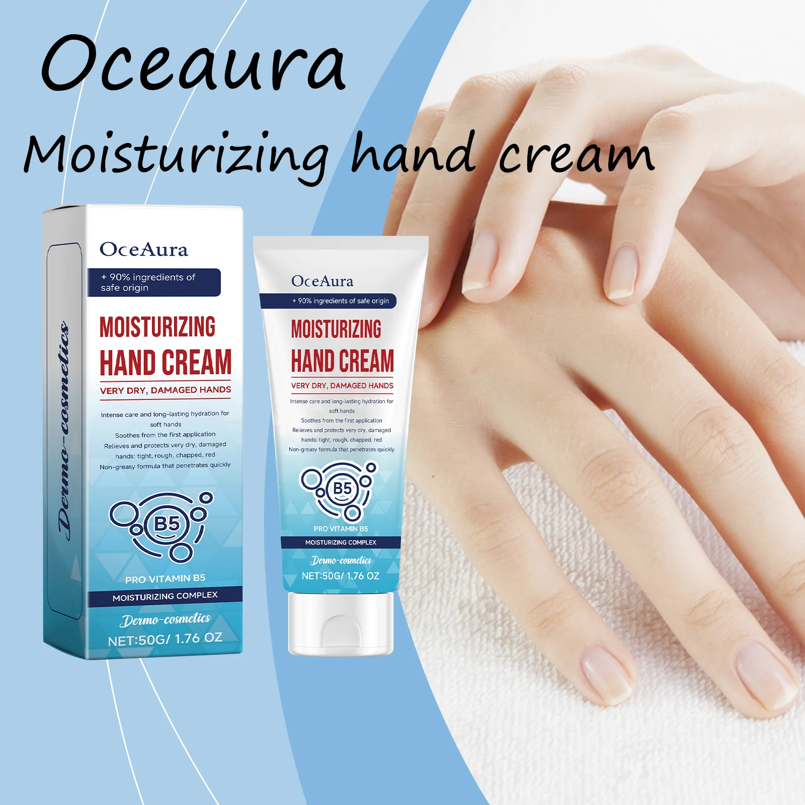 

Oceaura Moisturizing Hand Cream Prevent Dryness Daily Nourishing Soothing Improve Roughness Softening Smoothing Hand Care Cream