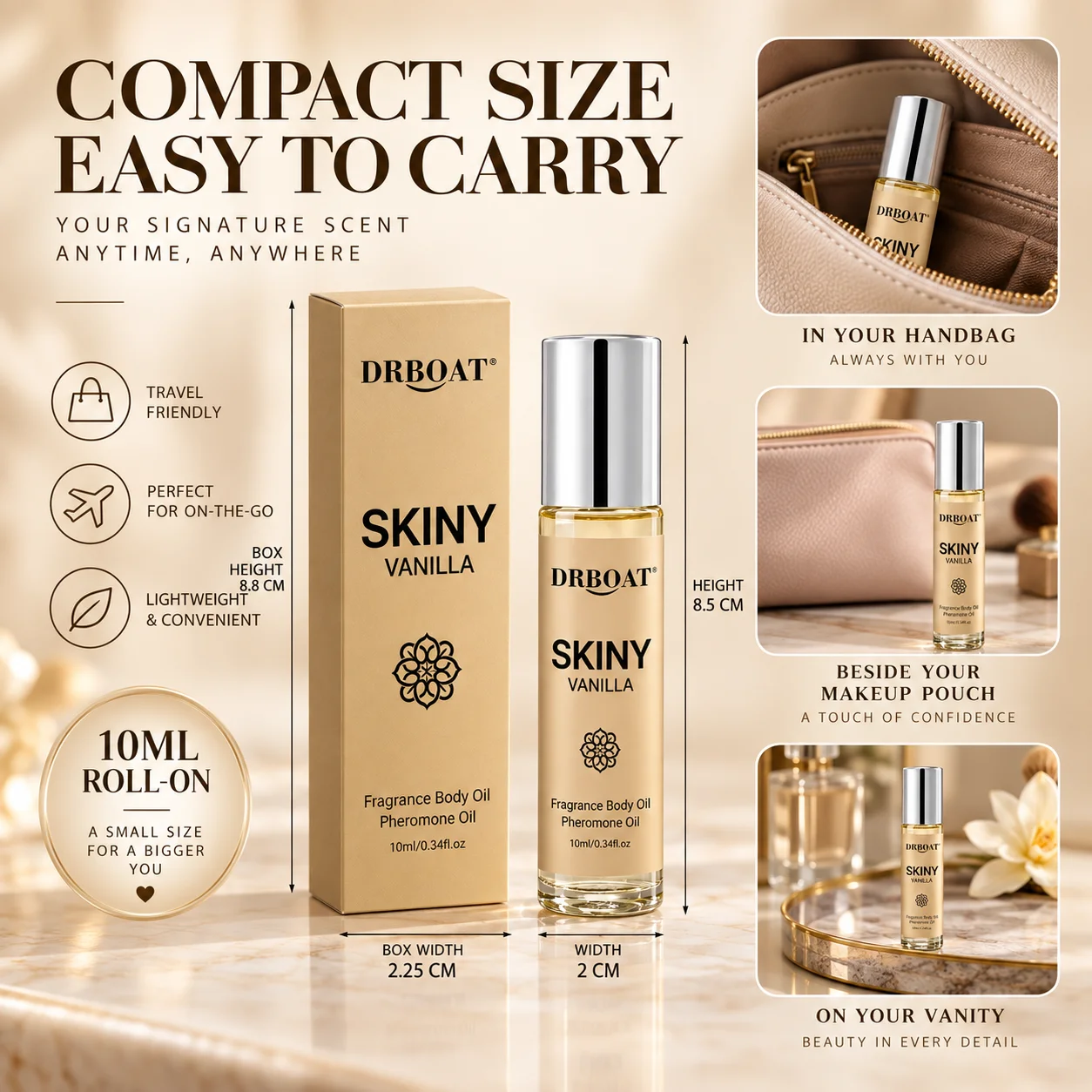 バニラの香りのロールオン香水 10ml。持続性の高い、温かみ - On Perfume & Fragrance Kota Bogor のレビューと価格
