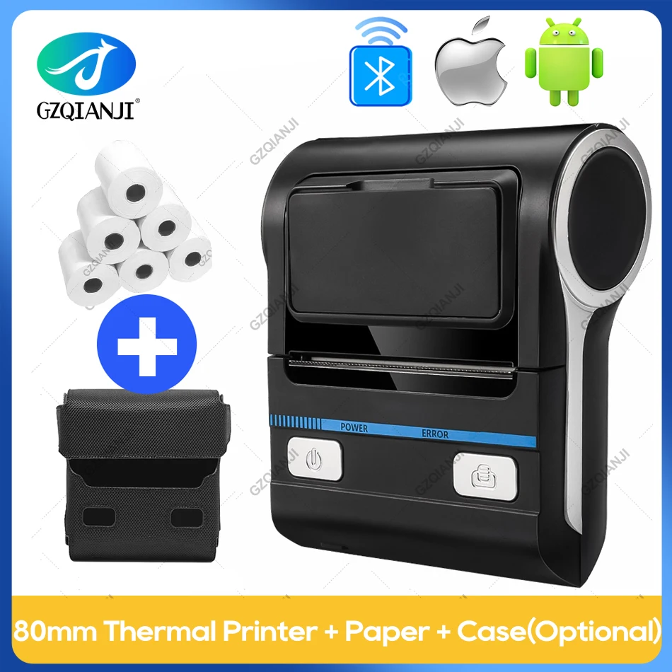 3 inch 80mm Thermal Printer Wireless Bluetooth Android iOS Mini Portable Receipt Bill Ticket Impresora Milestone MHT-P8001