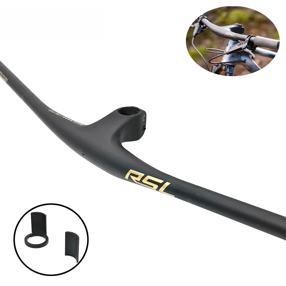 AliExpress RSL Integrated Full Carbon MTB Handlebar Cockpit 13° 70/80/90mm,750mm Lengths For Mountain Bike Bar Lightweight Carbon Fiber