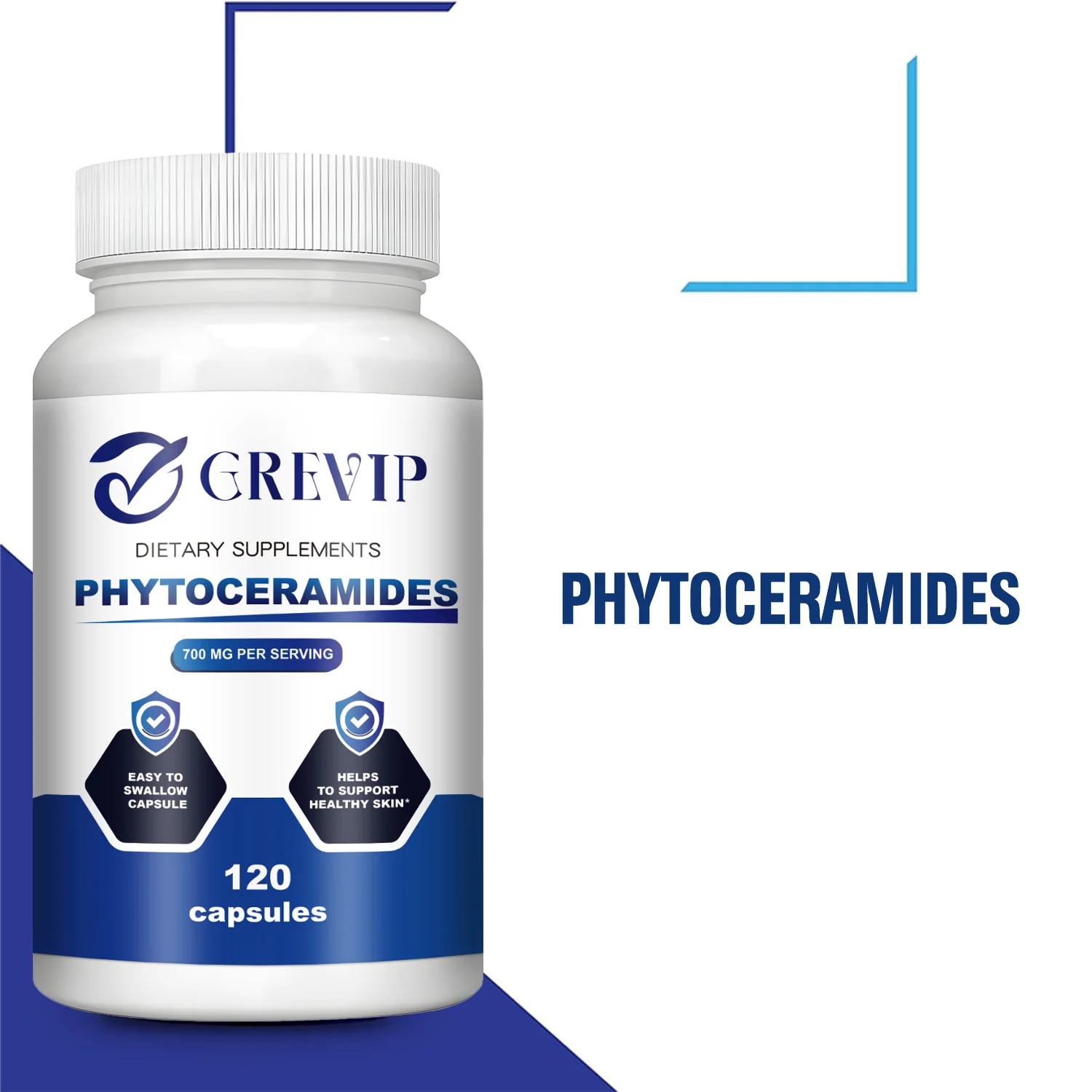 Phytoceramides 700มก.-ต่อต้านริ้วรอยจากธรรมชาติลดริ้วรอยและเส้นเล็กคอลลาเจนบูสต์-120แคปซูล