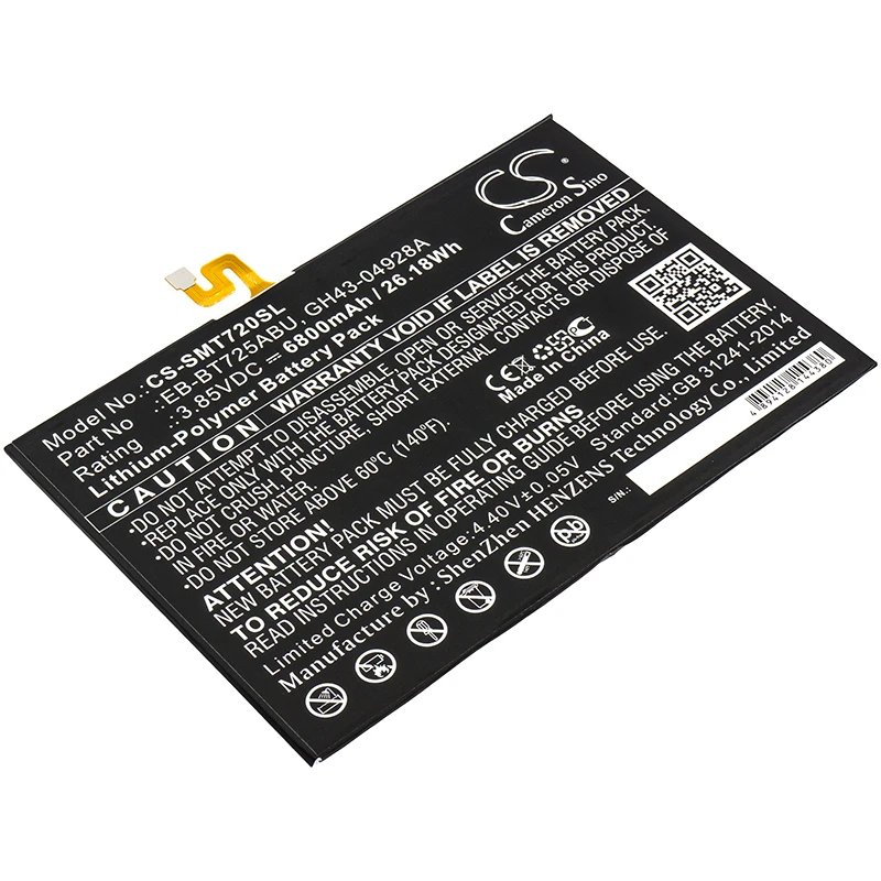 Battery for Samsung  Galaxy Tab S5e, Galaxy Tab S5e 10.5, Galaxy Tab S5e 10.5 2019, Galaxy Tab S5e LTE