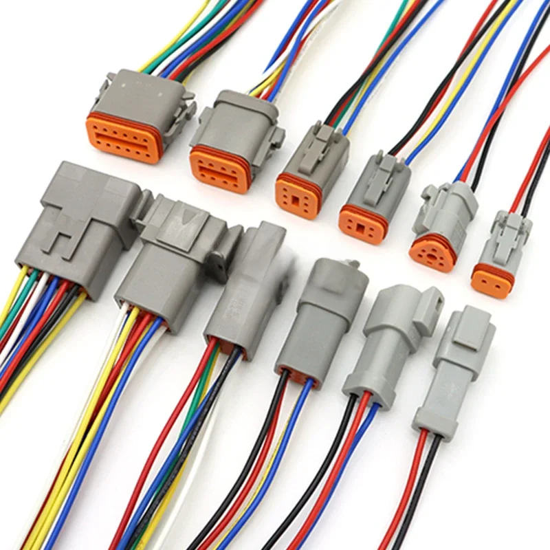 Connecteur automobile étanche DT avec câblage de 15cm, 1 pièce, DT06-2S/DT04-2P 3P 4P 6P 8P 12P, prise mâle femelle pour Automobile