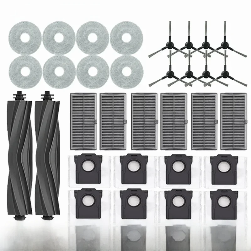 Dreame Mova E30 Ultra / Trouver E30 Ultra Robot aspirateurs accessoires brosse latérale principale filtre Hepa tissus de vadrouille sac à poussière de rechange