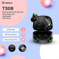 Onikuma T308 Bluetooth Earbuds Tws Wireless Headphones Professional Stereo Sports Earphone Headsets