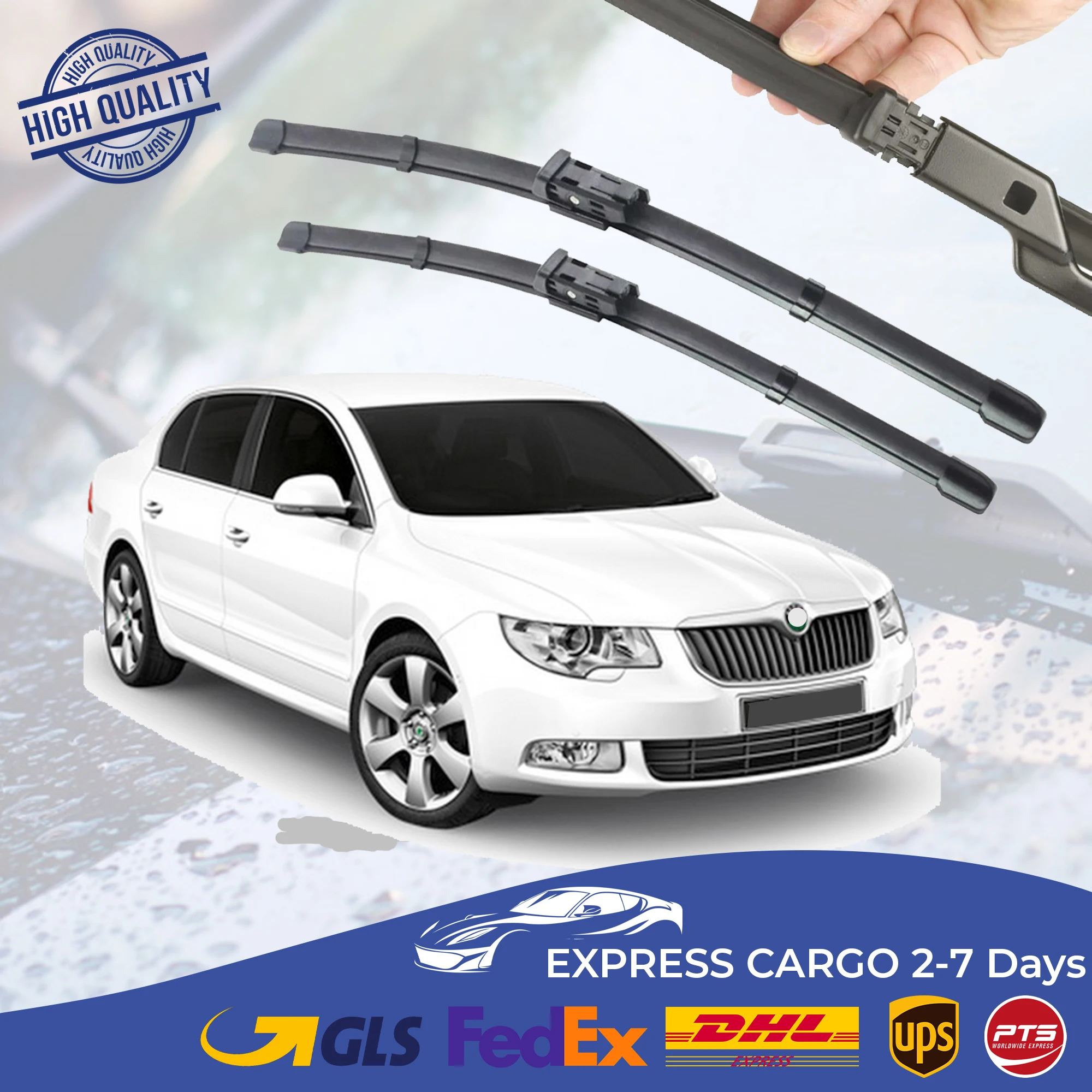 

Car Wiper Blade For Skoda Superb 2009 2010 2011 2012 2013 2014 2015 Auto Windscreen Windshield Wipers Blades Window Wash Front