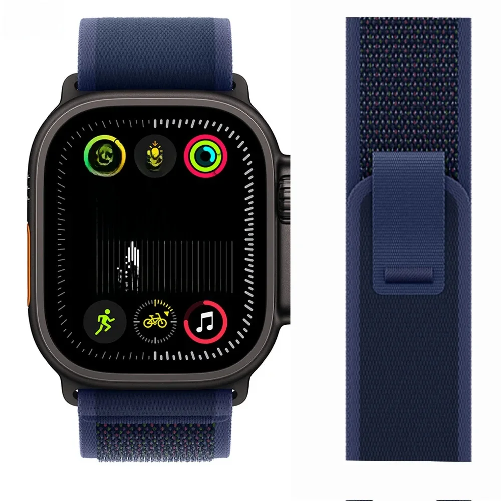 Pasek Trail Loop do Apple Watch Ultra 3 2, 49mm 44mm 40mm 45mm 41mm 42mm, bransoletka correa do iWatch serii 7 SE 8 9 10 11 46mm — zdjęcie 2