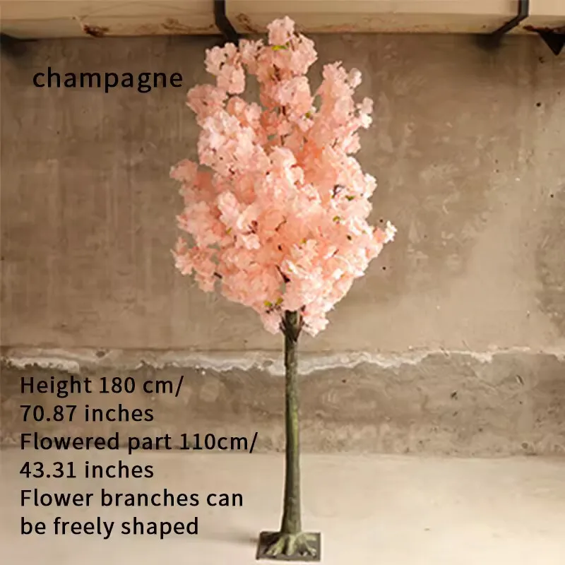 

Cherry Blossom Tree 6ft, Artificial Champagne Tree, Silk Plant for Home, Office, Wedding, Garden, Party, Hotel Decoration