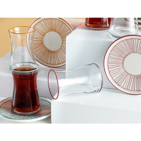 English Home Linette Glass Tea Set of 6 160 ml Color Linette Tea Set 160 ml