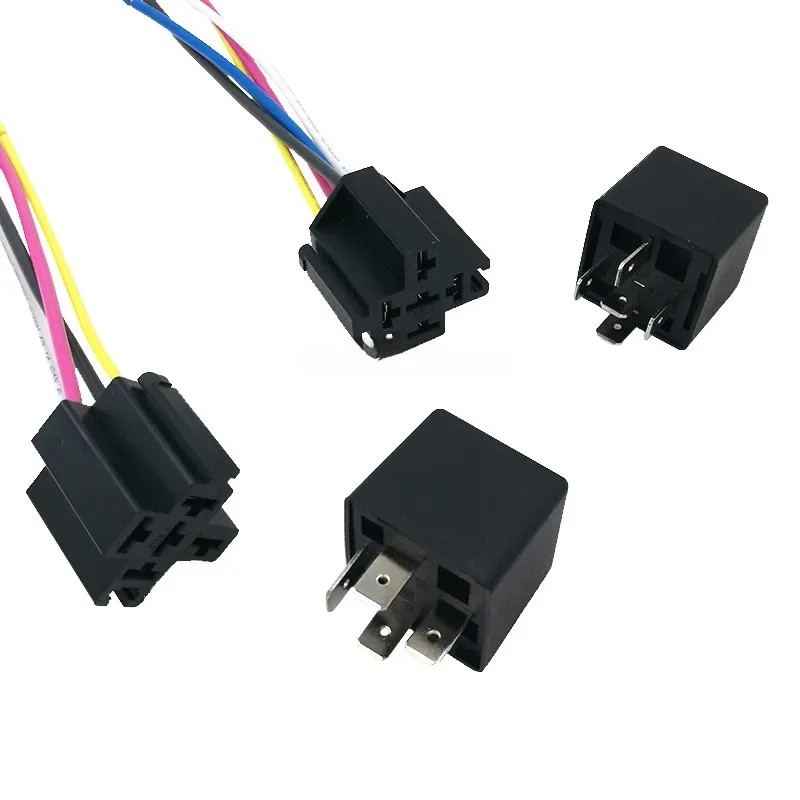JD2912 4-pinowy 5-pinowy 40A DC 12V 24V 36V 48V Automatyczny przekaźnik samochodowy z otworem montażowym Cewka Moc 1,8W Samochodowe urządzenie sterujące z linią — zdjęcie 2