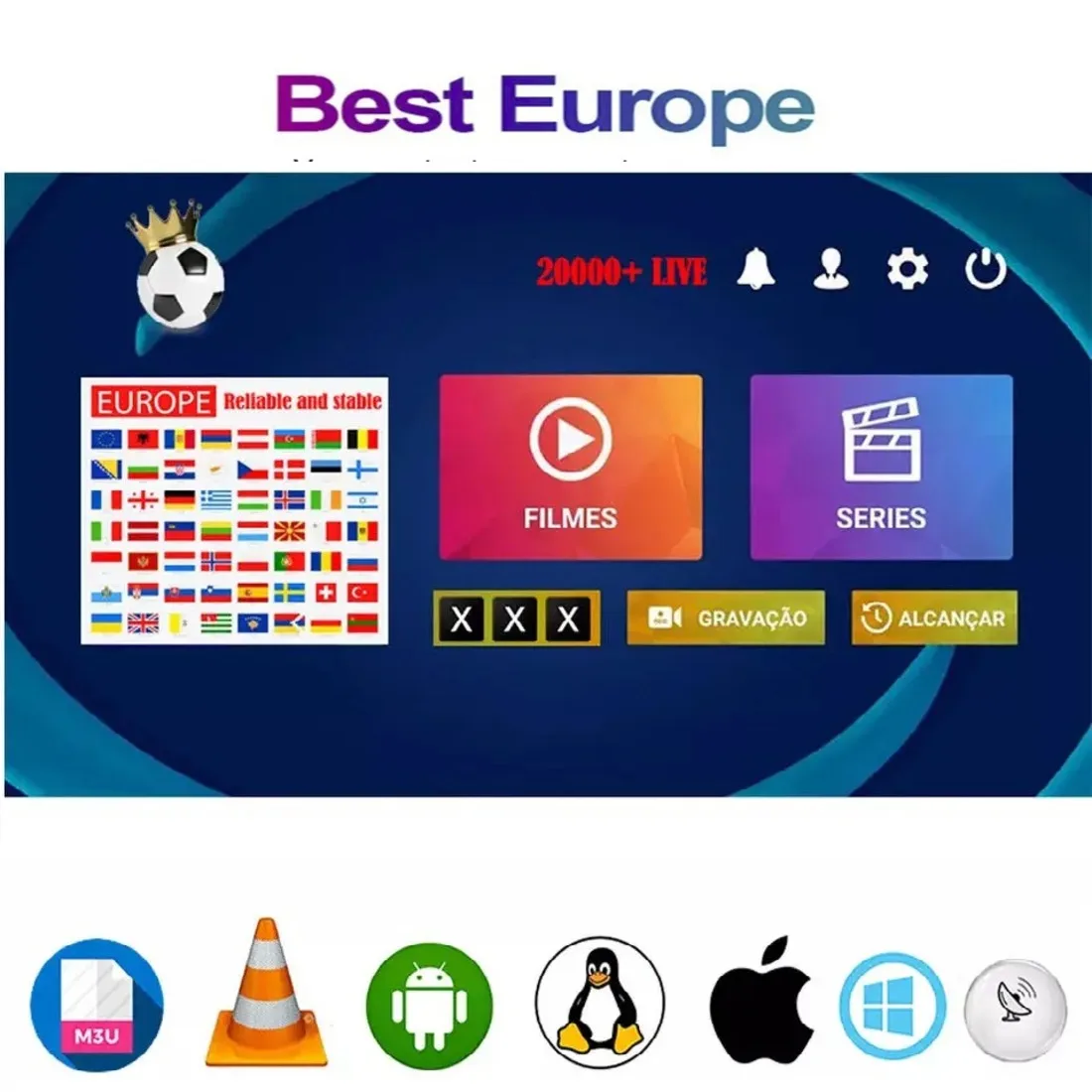 2025年安定版Android 12 IPTV 4K HDR FHD HDR 8K 60fps スマートTV スマートデバイス フランス スペイン ヨーロッパ グローバル配送 ヨーロッパ向け