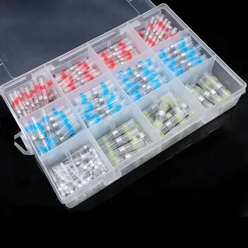 50 ~ 500 Stuks Boxed Soldeer Seal Wire Connectors 3:1 Krimpkous Geïsoleerde Elektrische Draad Terminals Butt Splice Connector waterdicht - afbeelding 2