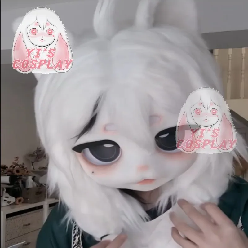 Yis cosplay Custom Furry head Kigurumi Head Cosplay Kemono Fursuit Handmade Headsets Beast Customized Fursuit Kemono Head