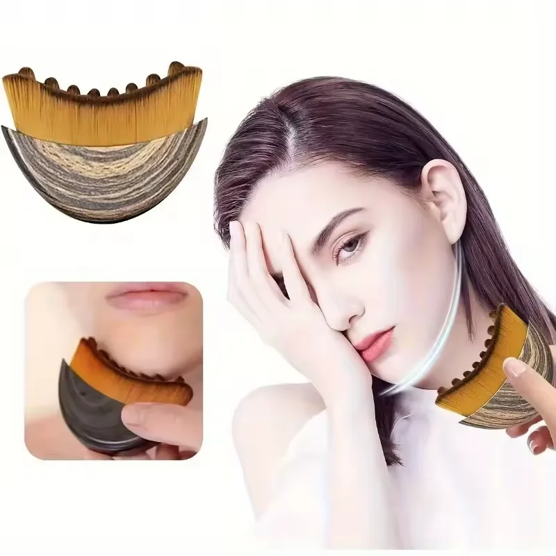 2pcs Lymphatic Detox Massage Brush, Suitable For Face And Body, Ergonomic Design, Contours Face And Jawline, Reduces Puffiness And Fatigue, Travel Essential