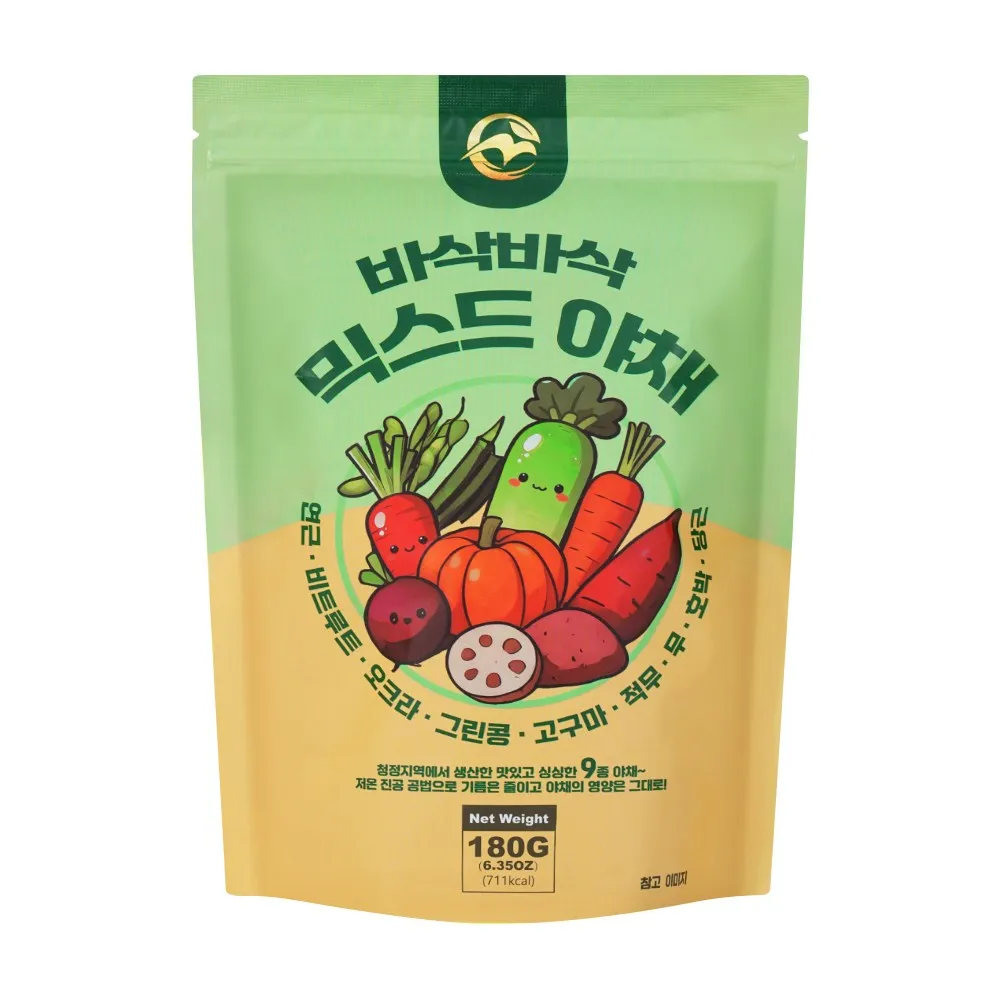 믹스드야채칩 과자 건강간식 다이어트간식 어린이간식 핑거푸드 180g 썸네일 2