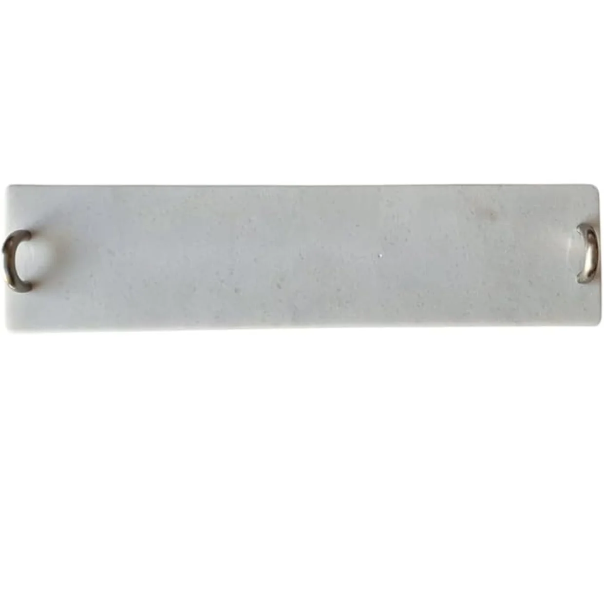 Tagliere in Marmo Bianco con Manici ad Anello in Metallo 🥢🍷 | Vassoio di Design Elegante per Sushi, Formaggi, Salumi e Arredo Tavola Moderno | Fatto a Mano in Italia 🇮🇹 - Kalu Creations SNELLI –