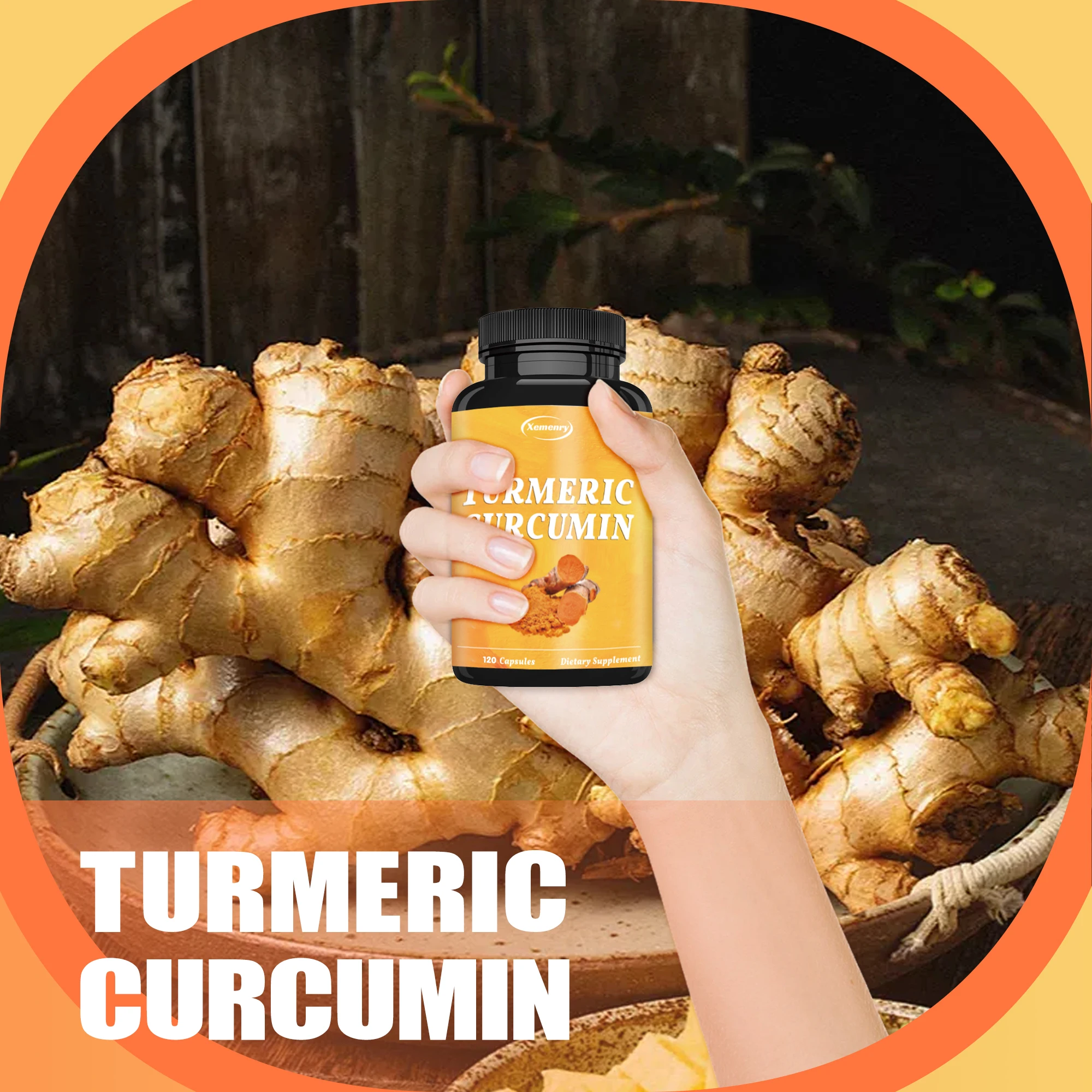 Turmeric Curcumin Capsules - with 95% Curcuminoids - for Joint, Digestive & Immune Support, Antioxidant - 120 Capsules