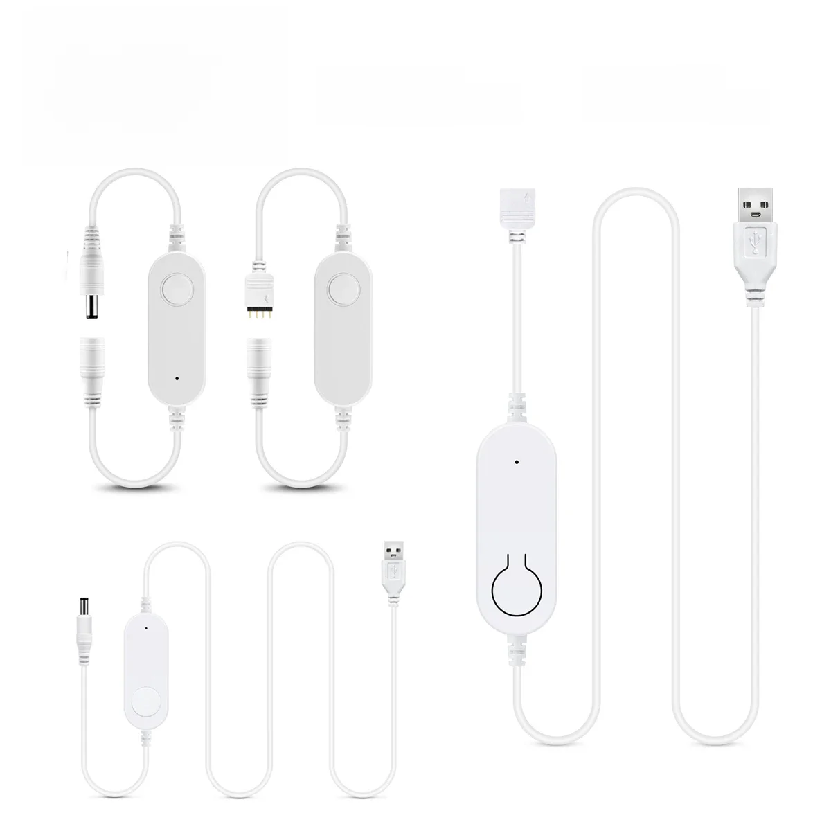 Kontroler taśm LED RGB, inteligentny dom 5V USB/12V 4PIN/DC kontroler Led, przełącznik Tuya Wifi ściemniacz do taśmy neonowej LED 2835 5050 COB — zdjęcie 2