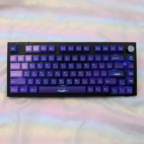 135 Keys GMK Northern Lights Keycaps KCA Profile Purple Gradient Keycap PBT Dye Sublimation Mechanical Keyboard Keycap MX Switch