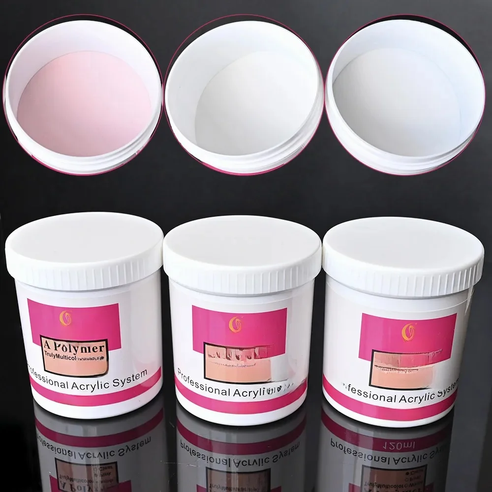 120ML Acryl Nail Art Pulver Klar Rosa Weiß Carving Kristall Polymer Professionelle Langlebige UV Polnisch Verlängern/Tauchstaub *