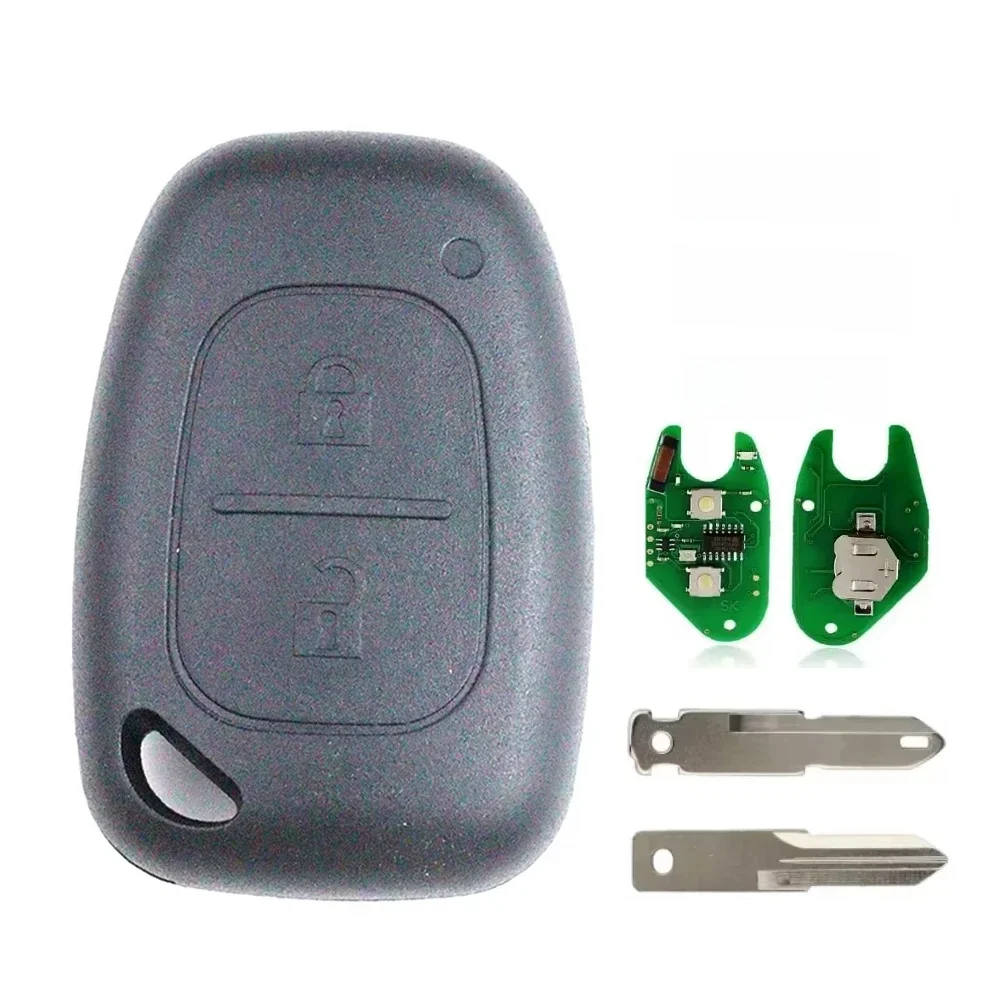 Coque de clé de voiture 2BT, boîtier pour Renault Traffic Primastar Master Kangoo Movano Vauxhall Vivaro/433Mhz ID46 PCF7946 puce