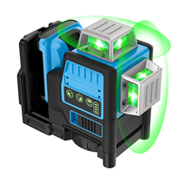 12 Line Laser Level Horizontal Green Light Level Meter Set Outdoor Surveillance Tools 3D 360 Degree Vertical 12V Lithium Battery