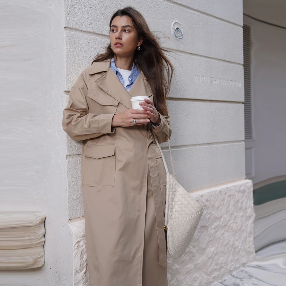 Women 2024 Fall / Winter Stylish Casual Trench Coat