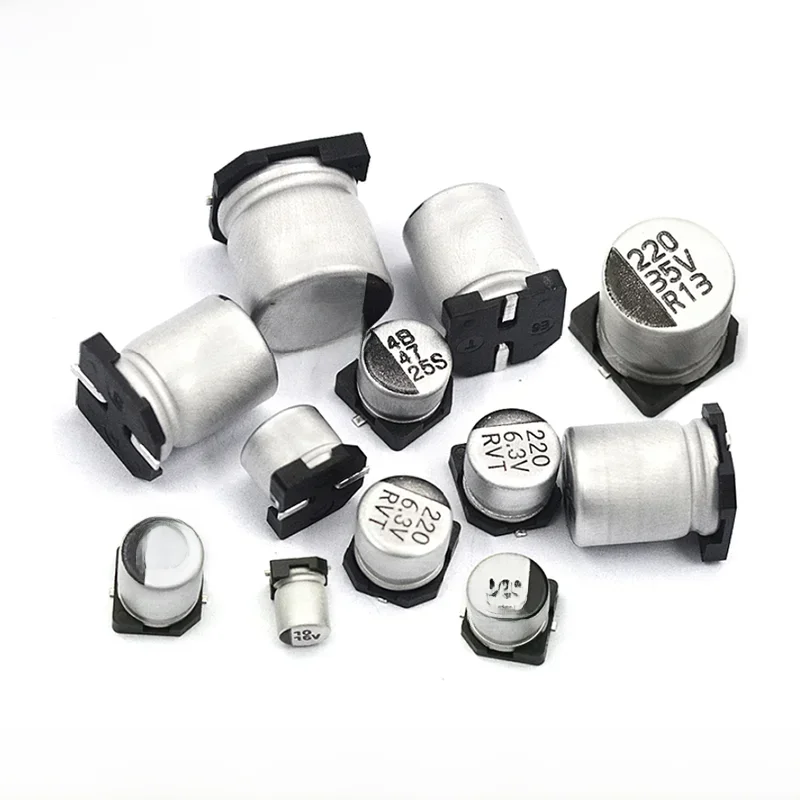 10PCS Kondensator elektrolityczny SMD 6.3V 10V 16V 25V 35V 50V 63V 100V 400V 2.2 10 22 33 47 100 220 330 470 560 680 1000UF 1~2200UF — zdjęcie produktu 5
