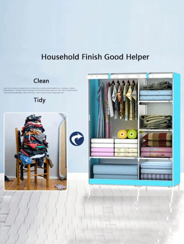 CLOSET PEGABLE R07, R87 Armario plegable de tela no tejida Simple, armario de almacenamiento de ropa de dormitorio