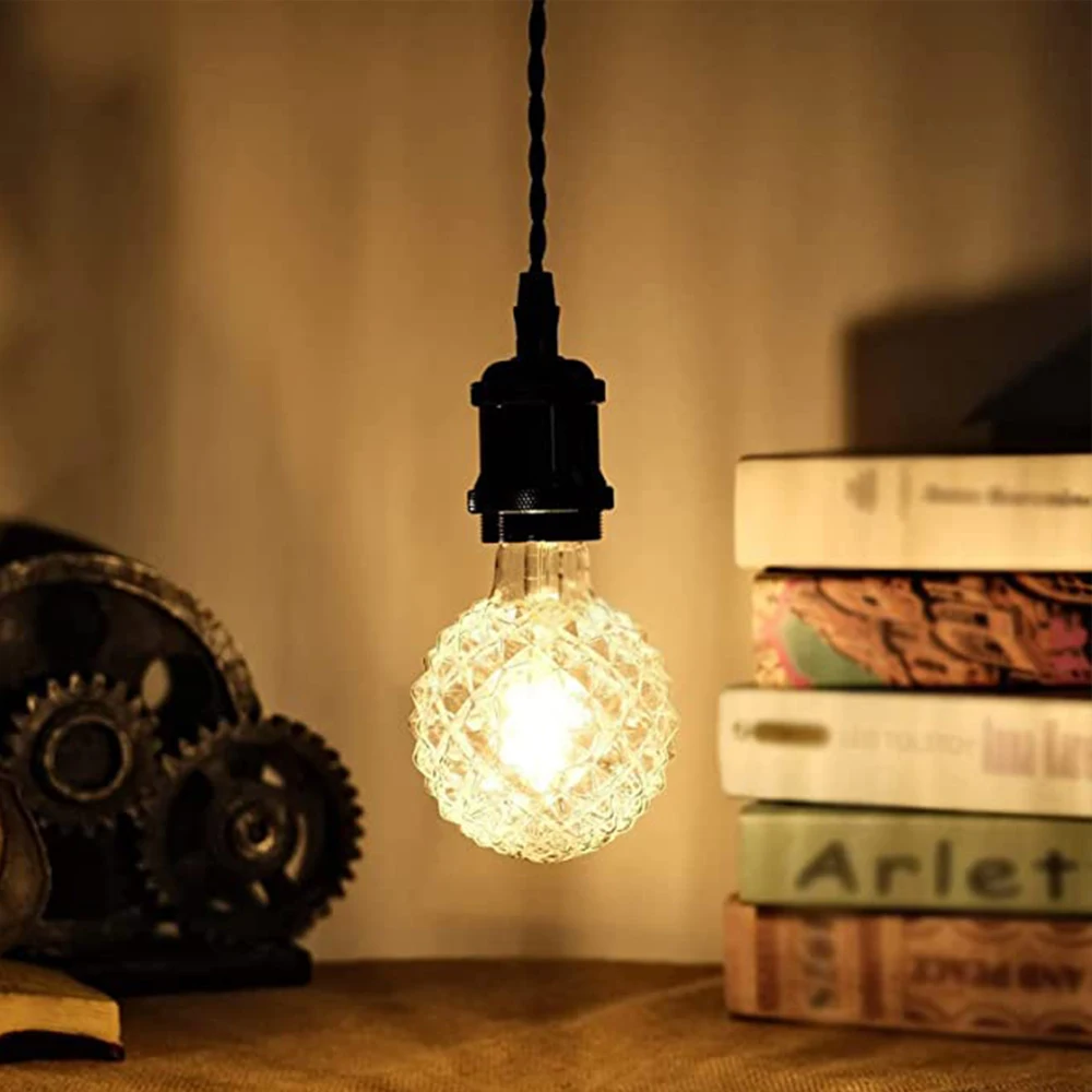 10Pcs Decorative LED Bulb E27 Retro Dimmable G40 Pineapple 1W Warm White 10W Equivalent Incandescent Vintage Light Bulbs 220V